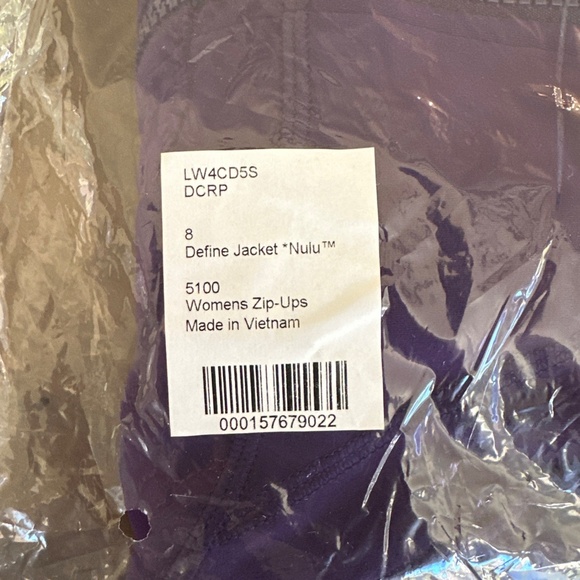 Lululemon Define Jacket Nulu Dark Court Purple Women's Size 10 NEW FAST SHIPPING - Picture 7 of 7
